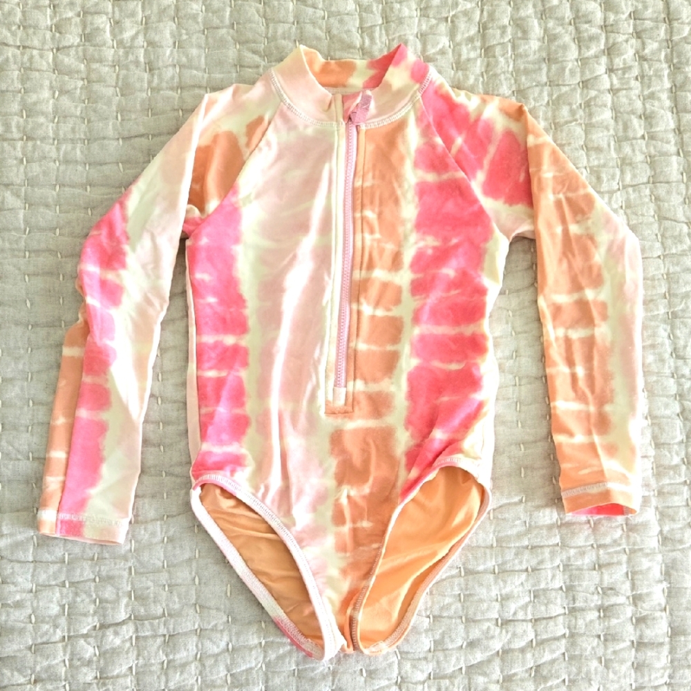 Crewcuts Bright Coral UPF 50+ Swimsuit SIZE 4-5